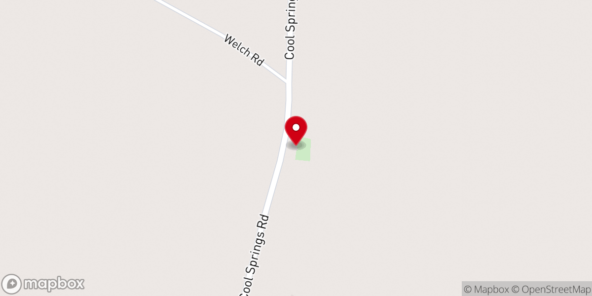 Map showing location of Cool Springs Church