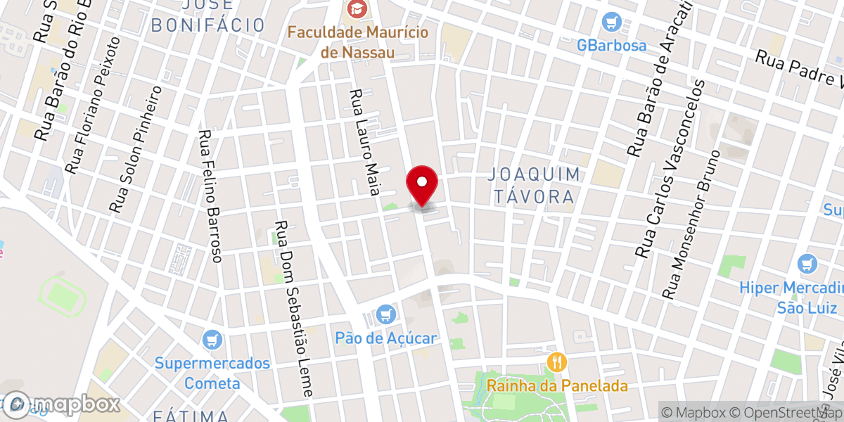 Map showing location of Igreja Batista Shema
