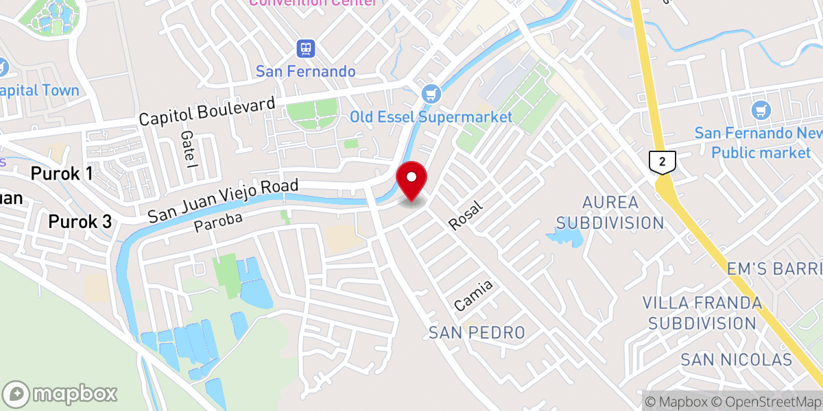 Map showing location of Sta. Lucia Parish Church - Santa Lucia, City of San Fernando, Pampanga (Archdiocese of San Fernando)