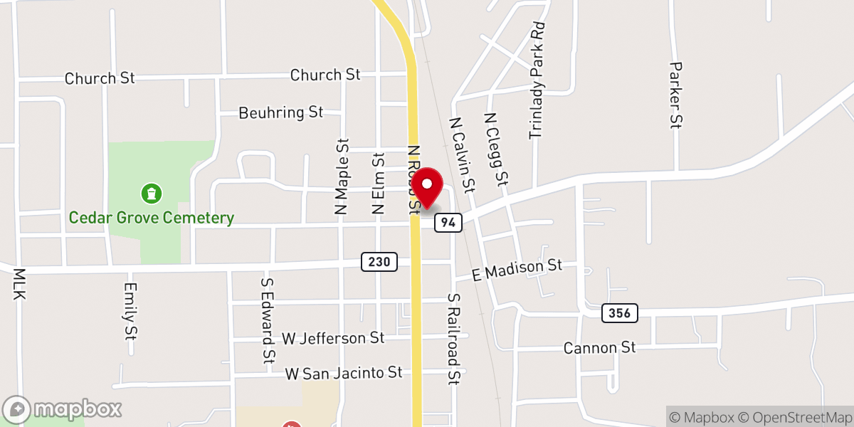 Map showing location of Dorcas Wills Memorial Baptist