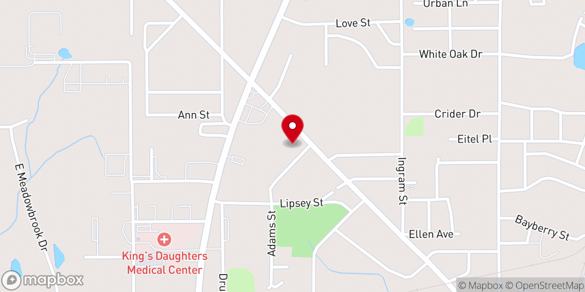 Map showing location of Greater New Zion Church of God in Christ