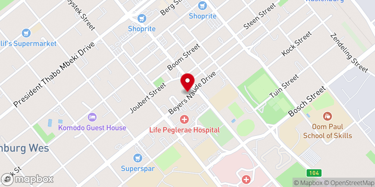 Map showing location of Central Baptist Church