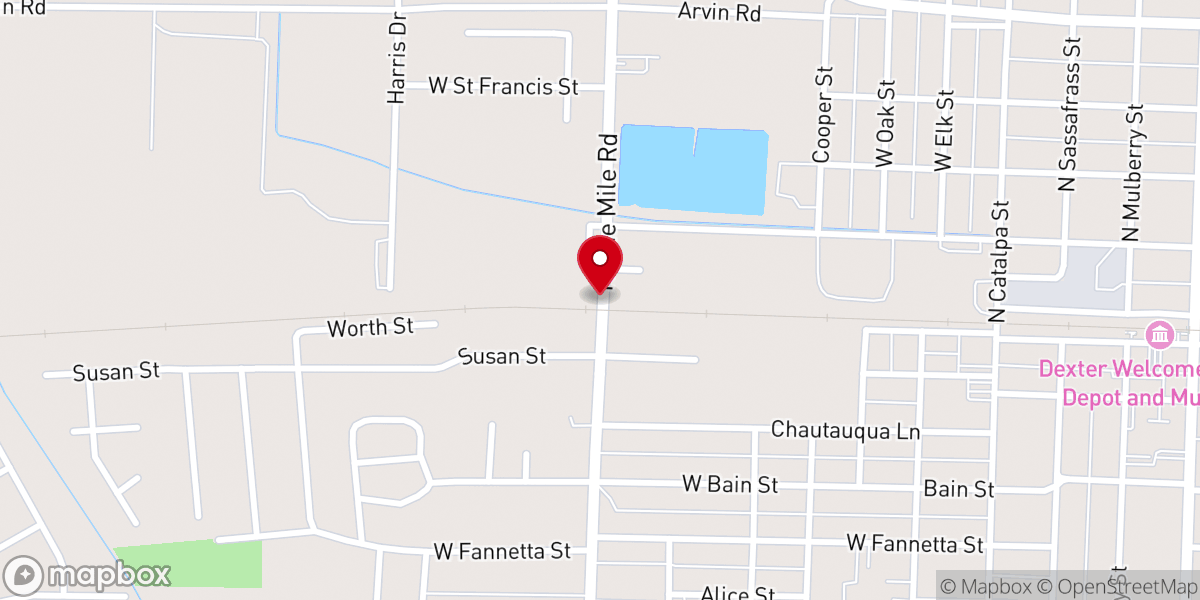 Map showing location of Stoddard County Gospel Mission - Food Distribution Center