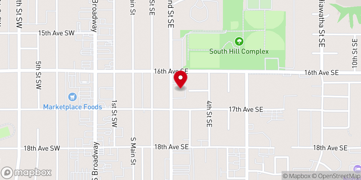 Map showing location of Immanuel Baptist Church