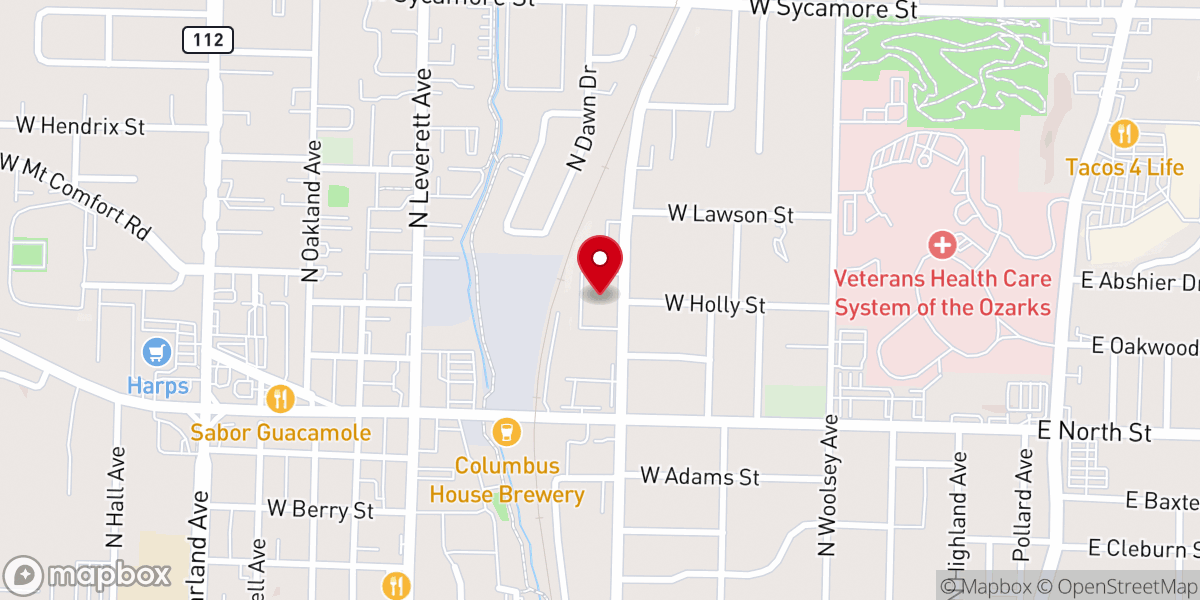 Map showing location of Central Baptist Church