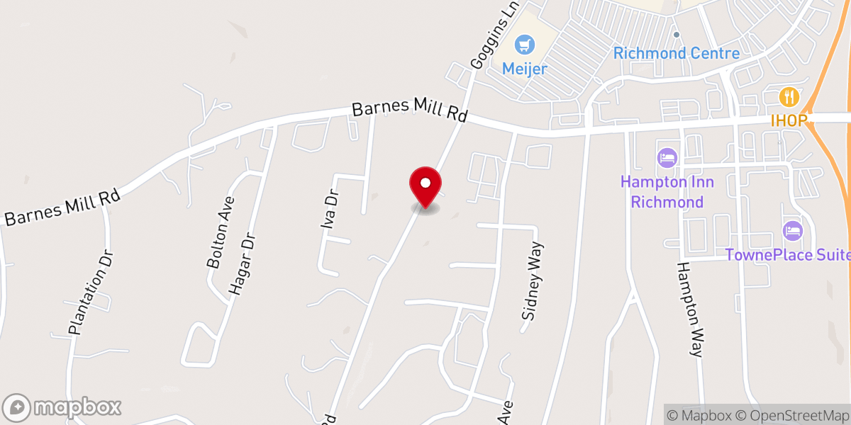 Map showing location of Madison County Unitarian Universalist Fellowship