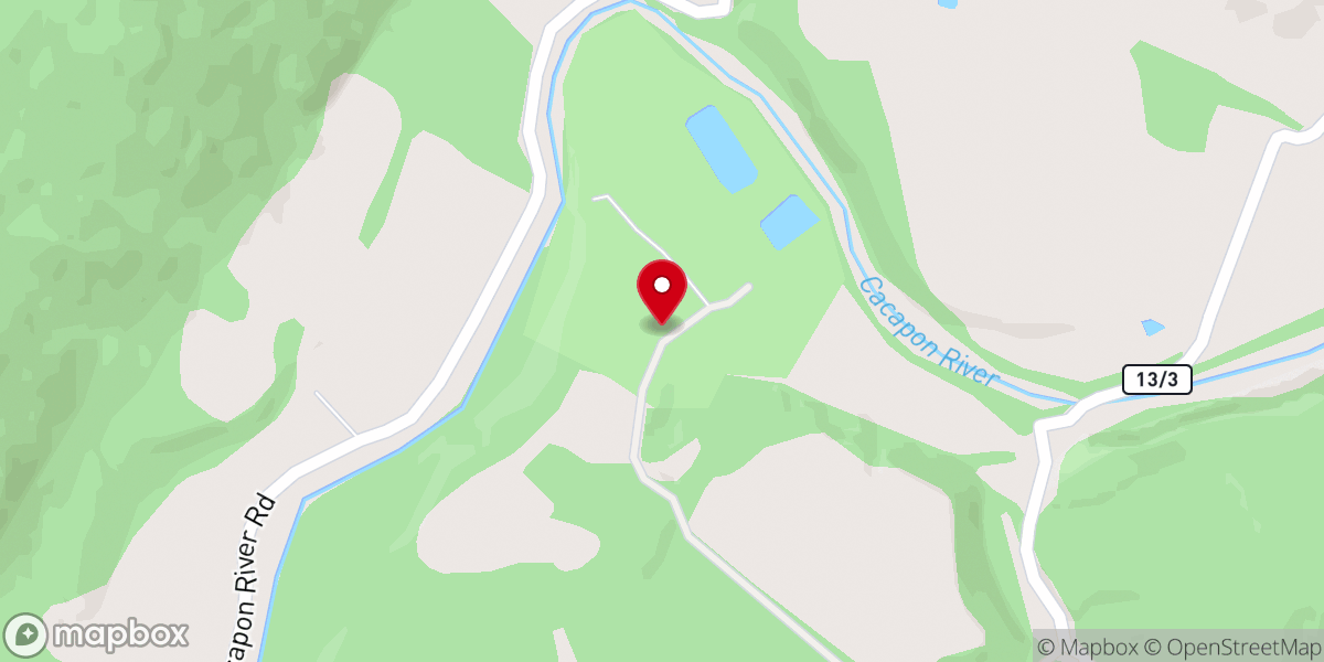 Map showing location of Timber Ridge Bible Camp