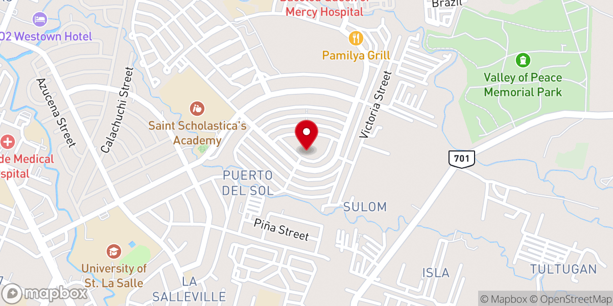 Map showing location of OUR LADY OF THE MOST HOLY ROSARY CHAPLAINCY
