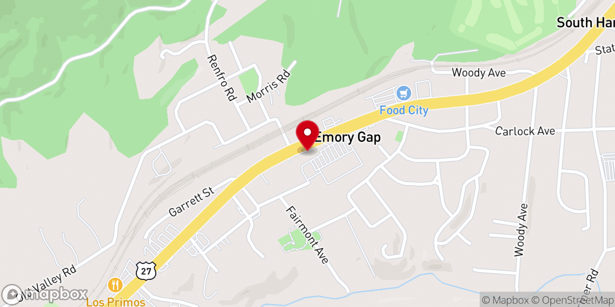 Map showing location of Big Emory Baptist Association | BEBA