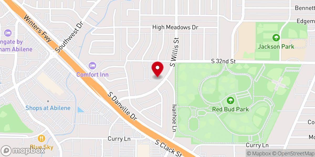 Map showing location of Holy Cross Anglican Church, Abilene