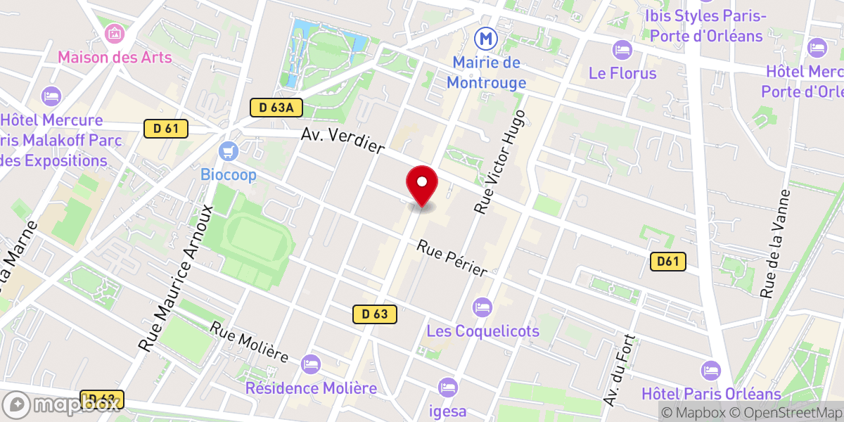Map showing location of Eglise Évangélique Evidence - Centre International Evidence