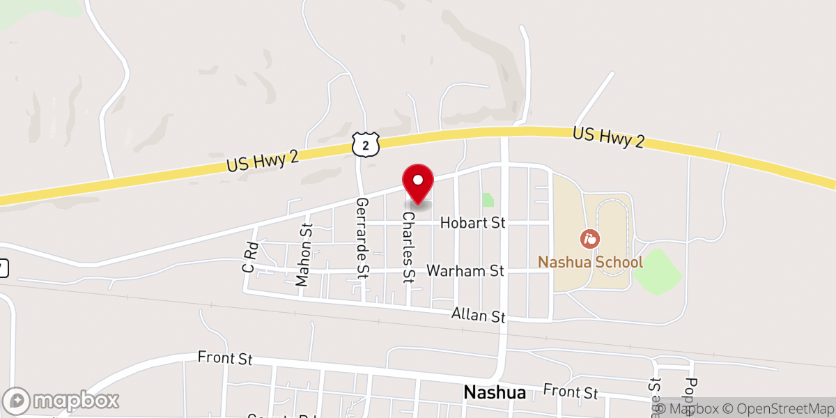 Map showing location of Queen of Angels Catholic Church