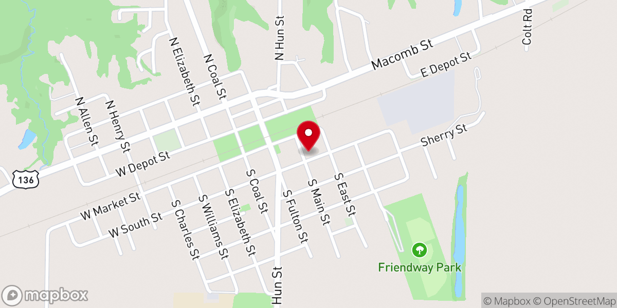 Map showing location of First Baptist Church of Colchester