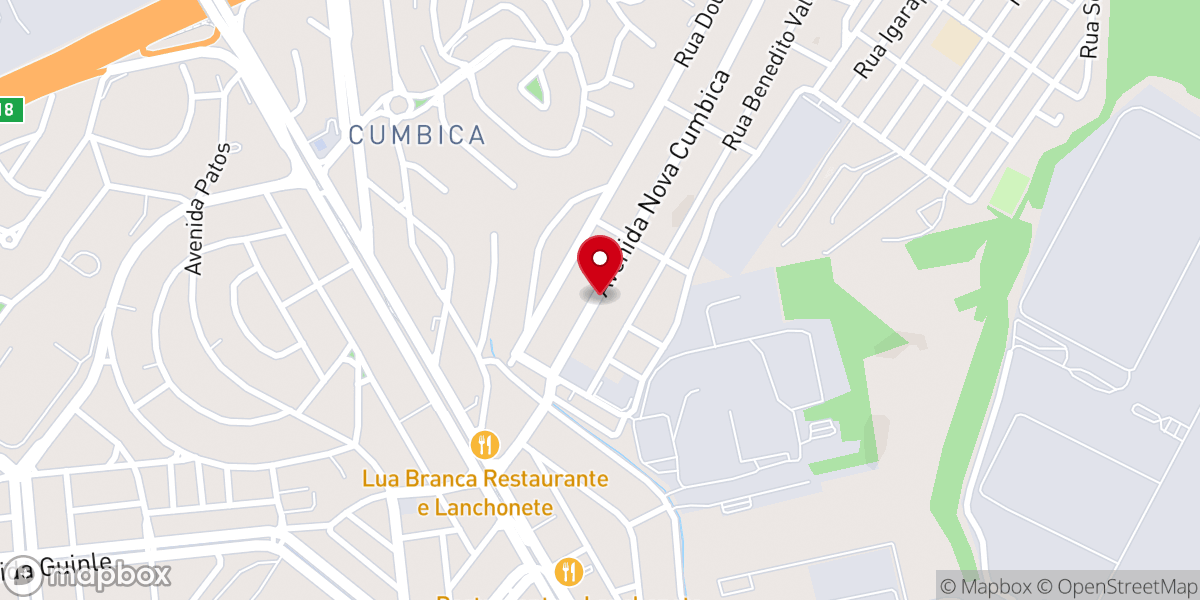 Map showing location of Igreja Batista Bíblica Nova Cumbica