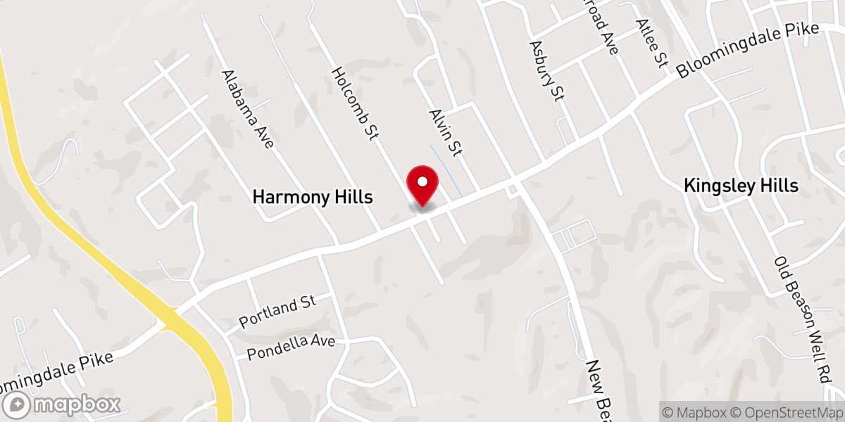 Map showing location of Living Waters Pentecostal Church