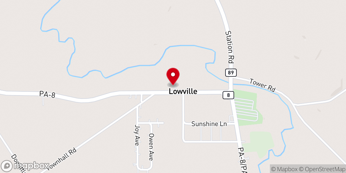 Map showing location of Lowville Seventh-Day Adventist Church
