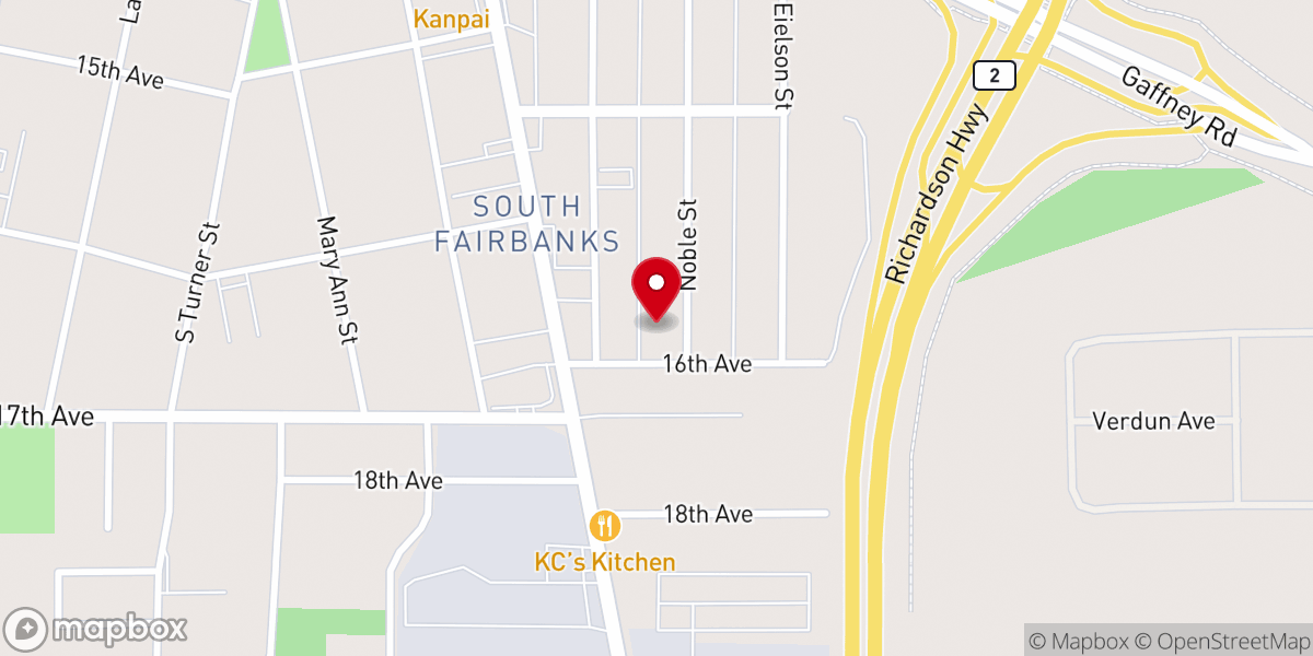 Map showing location of Christ Is the Answer Church