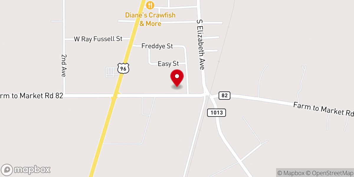 Map showing location of Victory Assembly of God Church