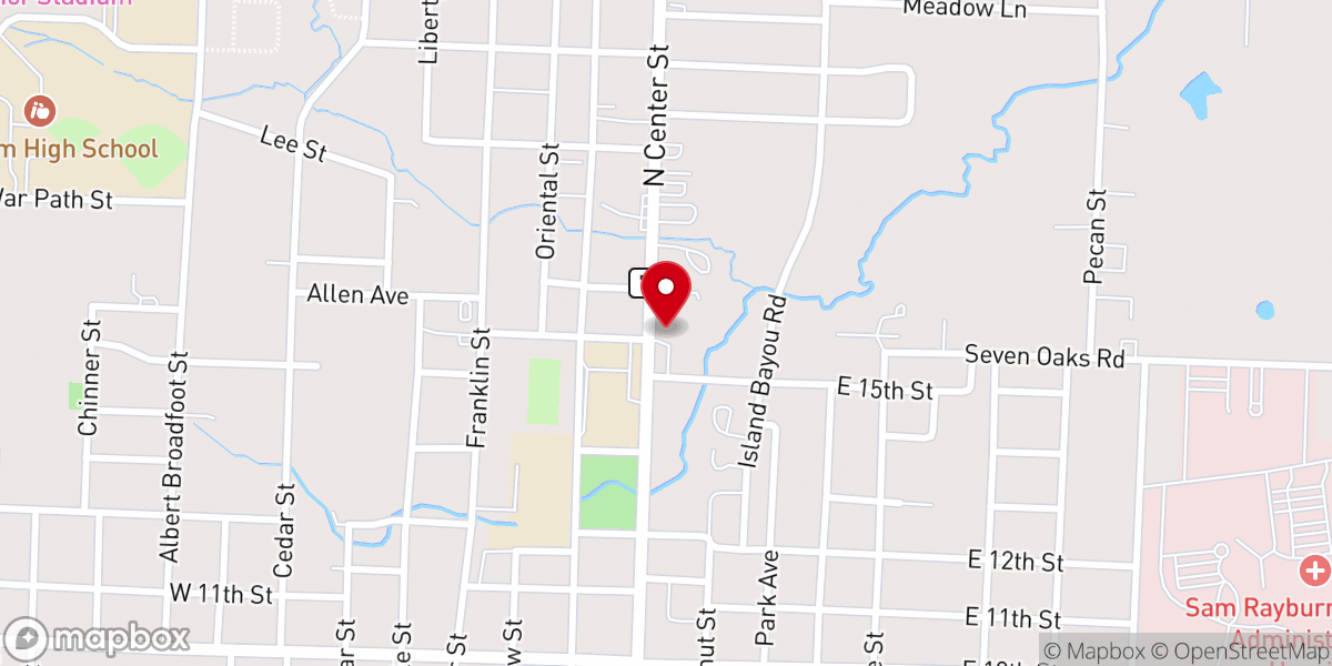 Map showing location of New Life Cottage/ Fannin Pregnancy Care Center