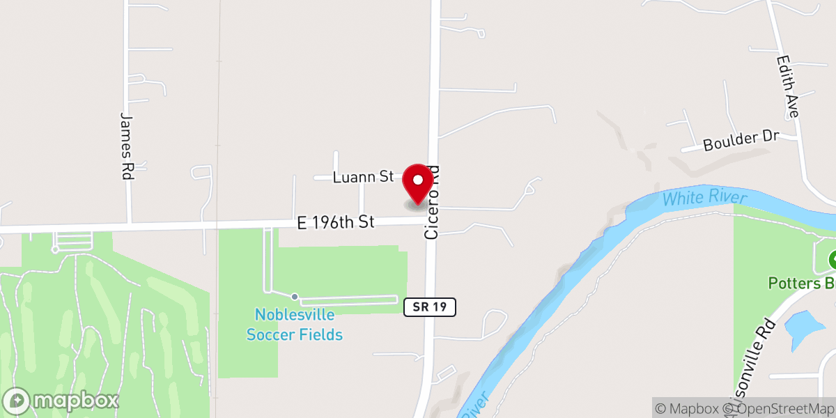 Map showing location of Victory Baptist Church