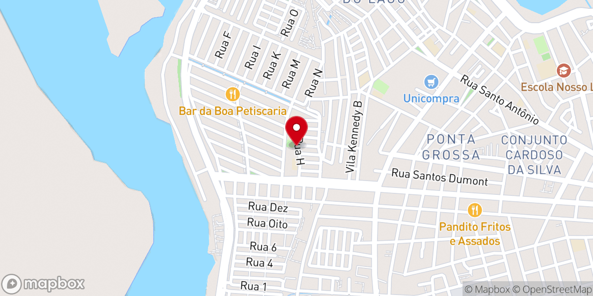 Map showing location of Comunidade Evangélica Betânia