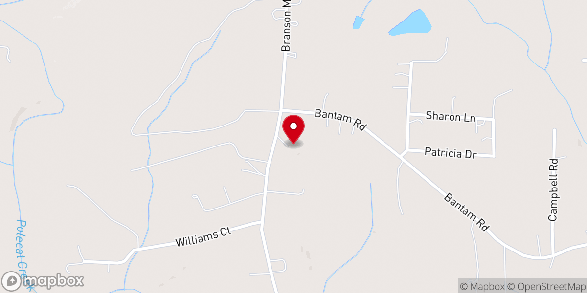 Map showing location of Abounding Grace Baptist Church