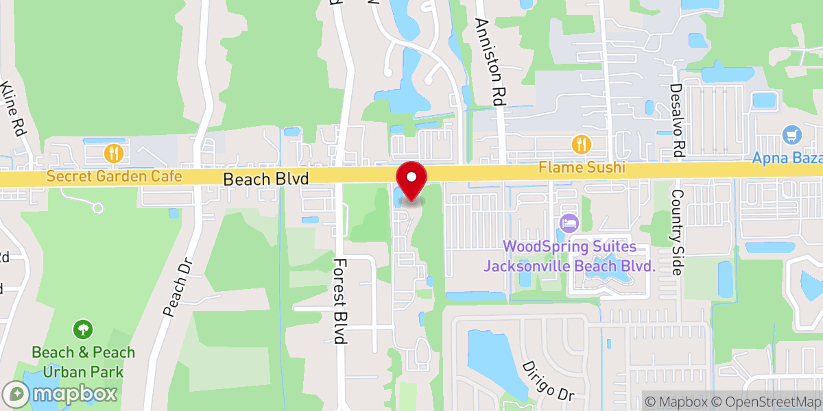 Map showing location of Blessed Trinity Catholic Church