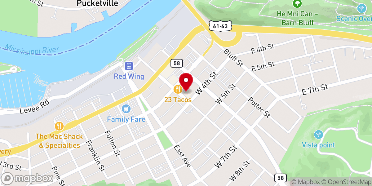 Map showing location of Landmark Baptist Church