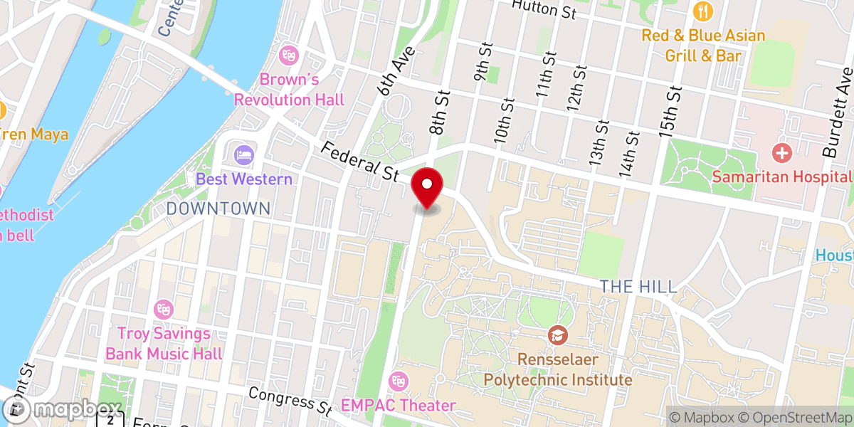 Map showing location of Church of the Holy Cross