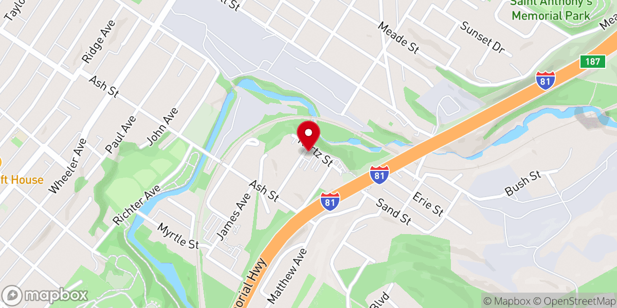 Map showing location of St Rocco's Church
