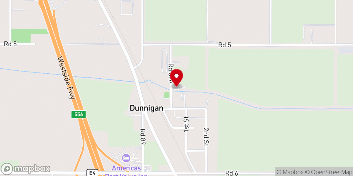 Map showing location of Dunnigan Community Church