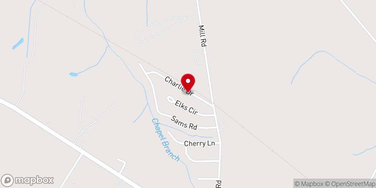 Map showing location of Chapel Branch