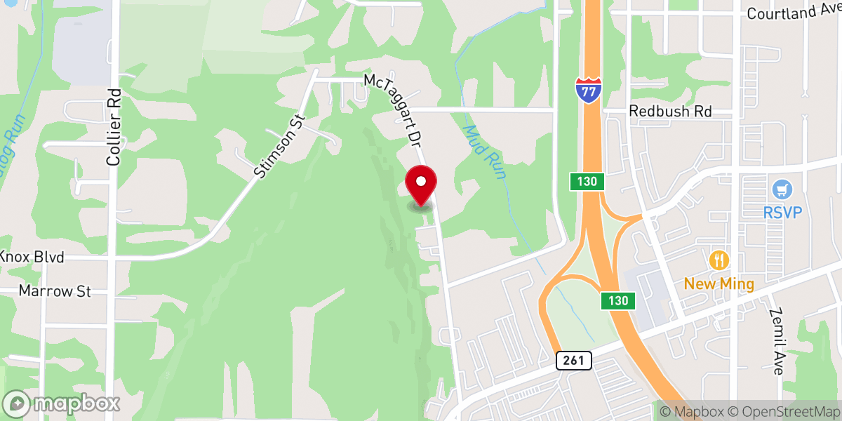 Map showing location of Greater Temple Baptist Church