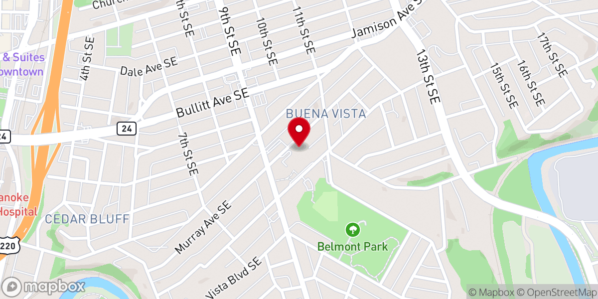 Map showing location of Iglesia La Roca BIC Church