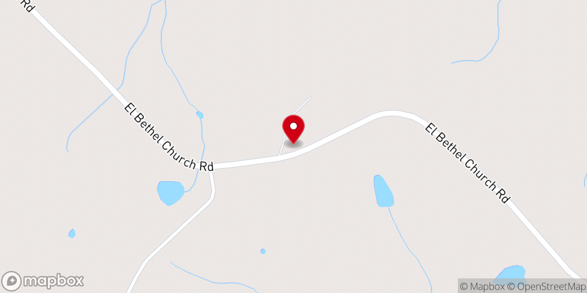 Map showing location of El Bethel Baptist Church