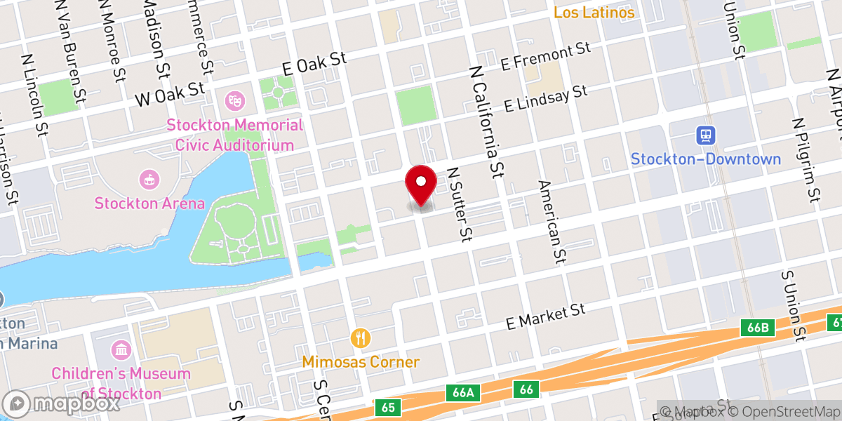 Map showing location of Catholic Diocese of Stockton