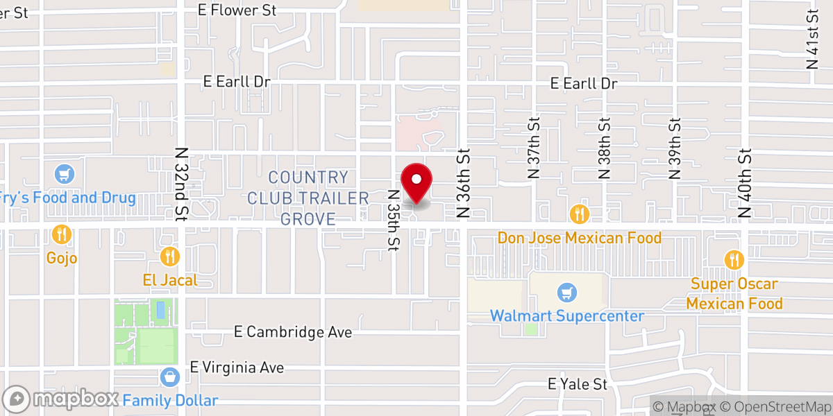 Map showing location of Mount of Olives Lutheran Church