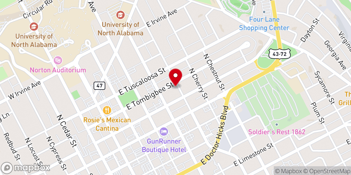 Map showing location of Calvary Fellowship