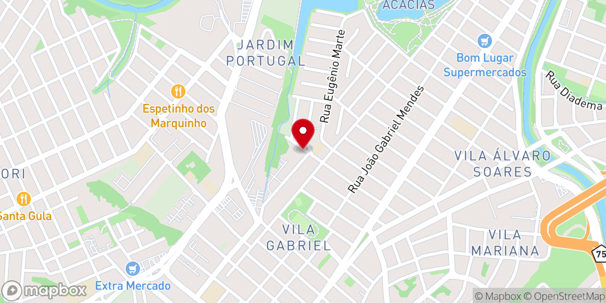 Map showing location of Santuário Santa Filomena
