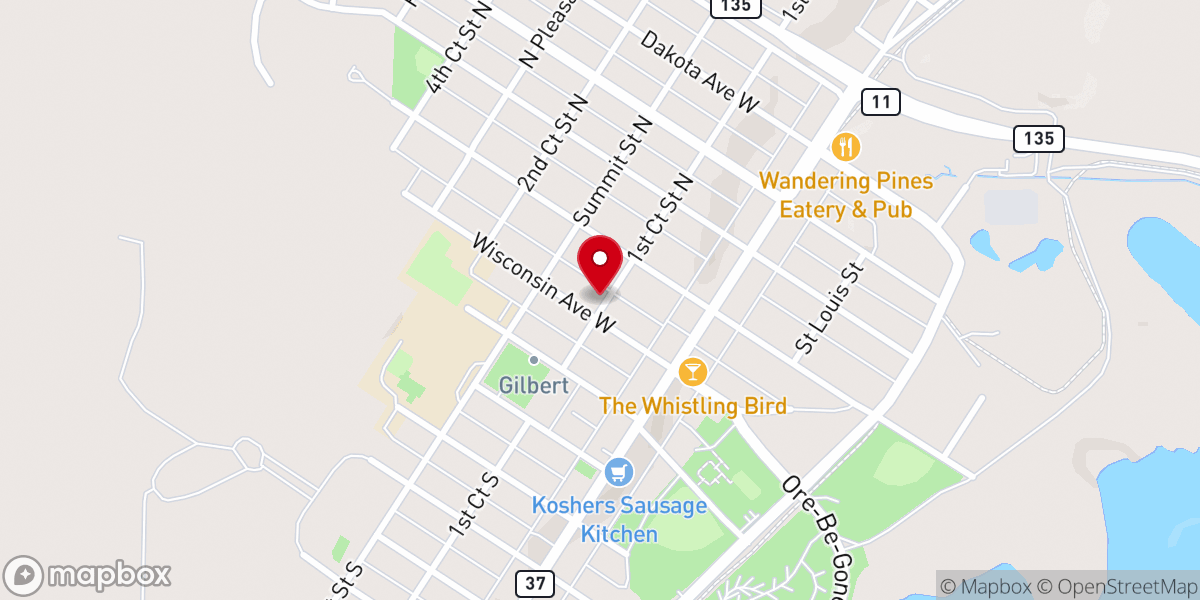 Map showing location of Gilbert Community Church United Methodist