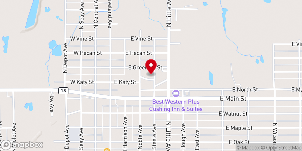 Map showing location of The Broke Cowboy