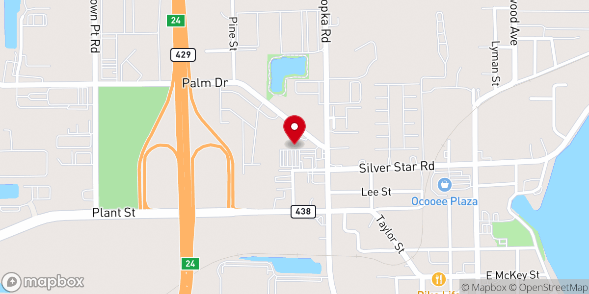 Map showing location of KingsPointe Church