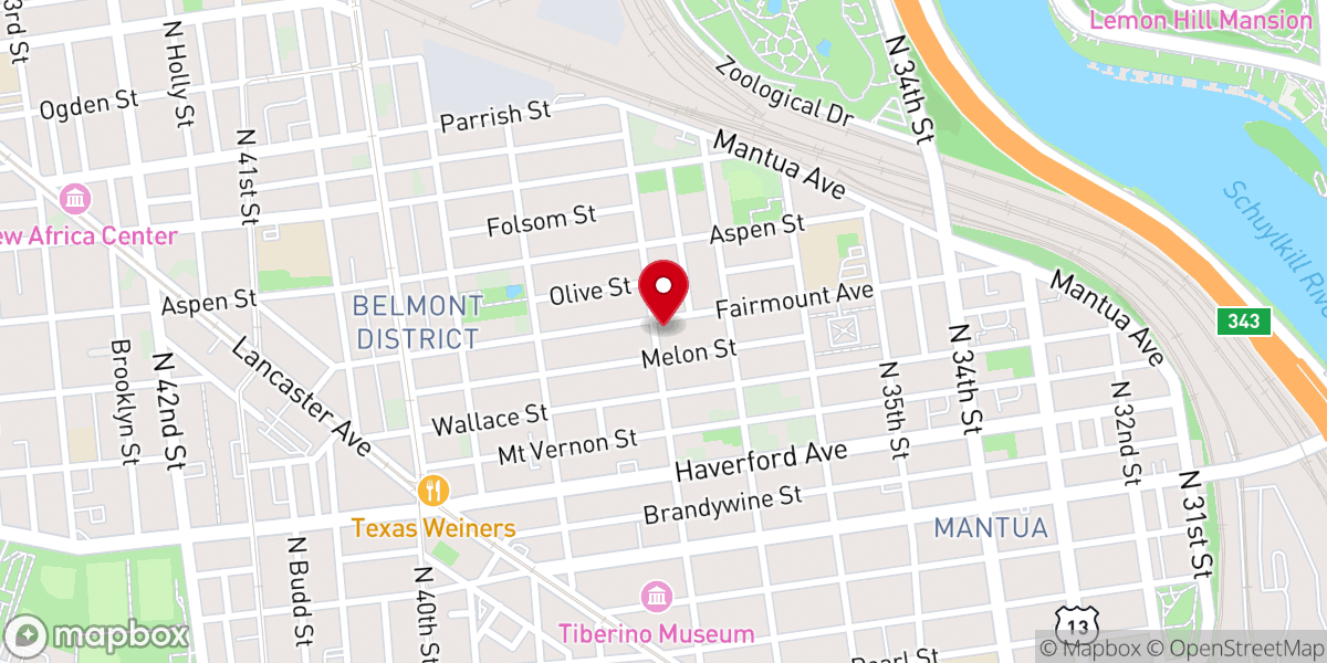 Map showing location of Transfiguration Baptist Church