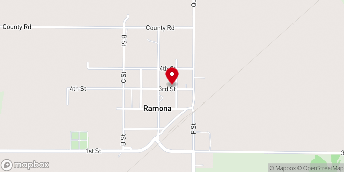Map showing location of Trinity Lutheran Church
