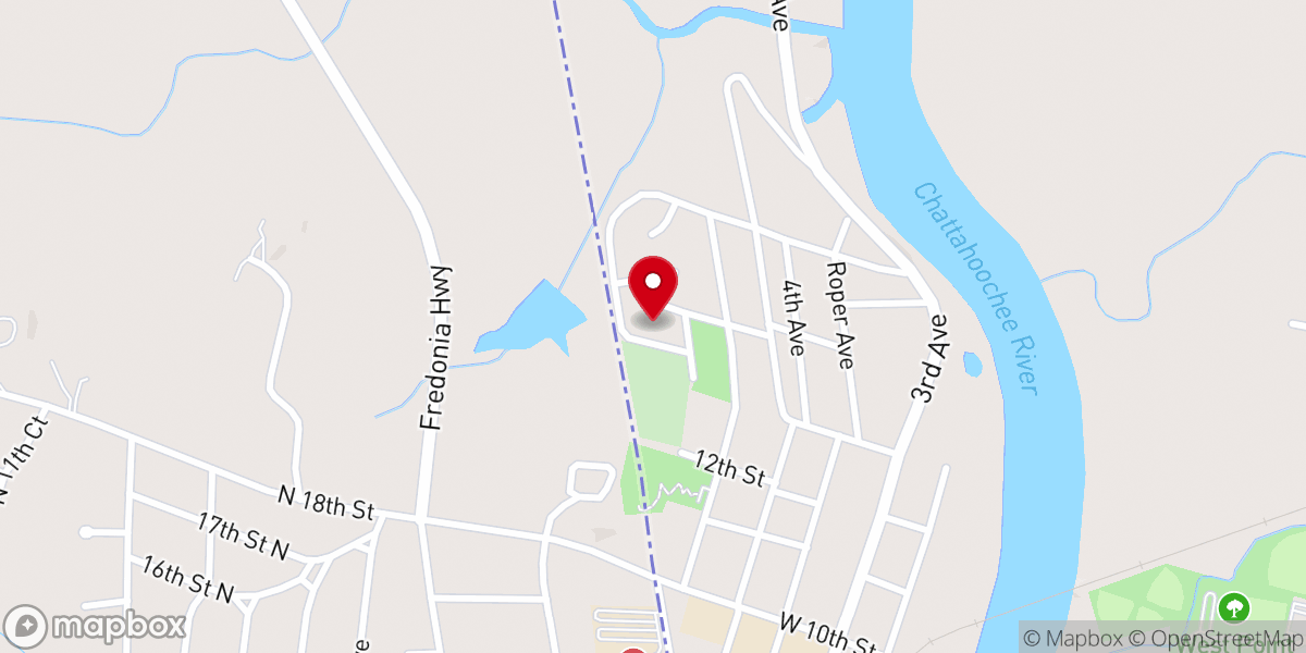 Map showing location of Love Union Baptist Church