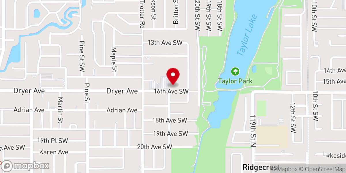 Map showing location of St. Patrick Catholic Church Parish Office