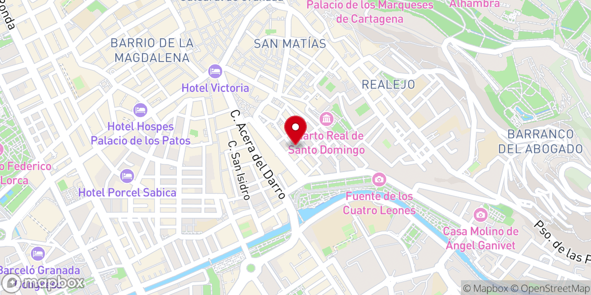 Map showing location of Centro Parroquial San Juan Pablo II