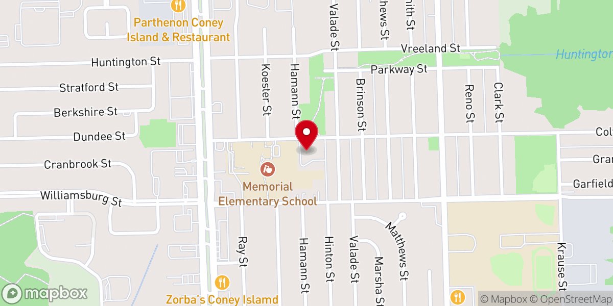 Map showing location of Riverview United Methodist Church