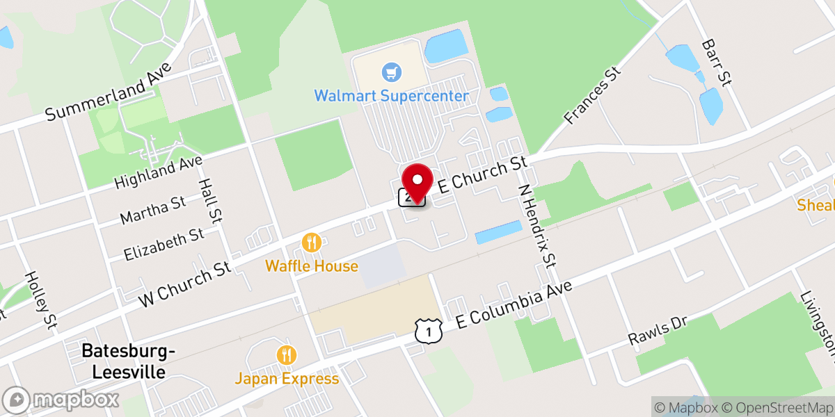 Map showing location of Wiz's Eatery 2.0