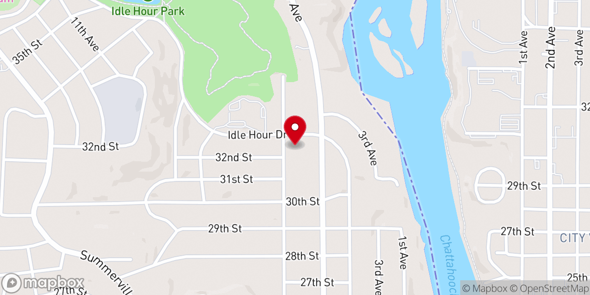 Map showing location of River of Life Church - Phenix City